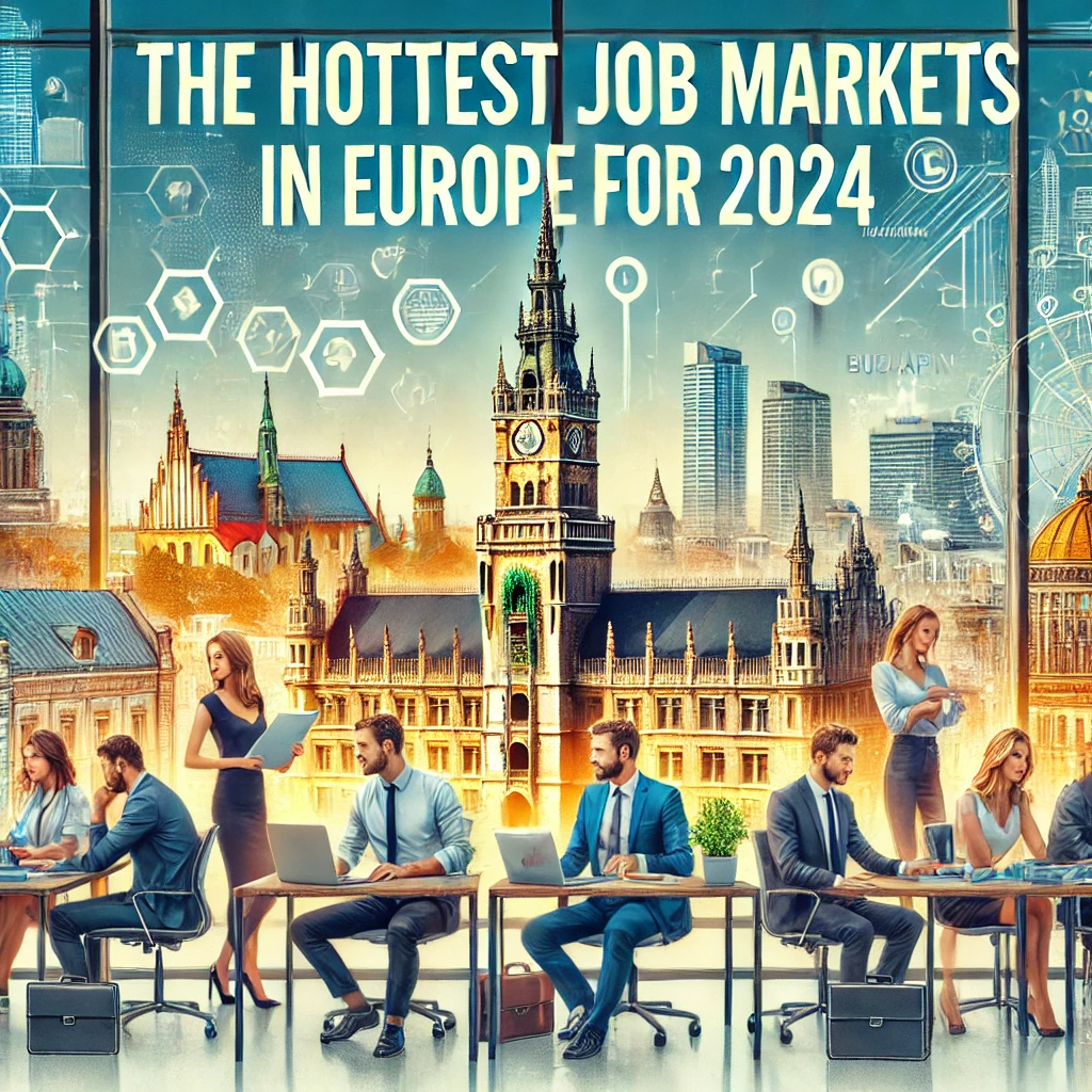 Professionals working in the hottest job markets in Europe 2024 across tech, finance, and creative industries.